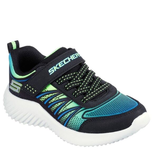 Sketchers Kids' Bounder - Zatic‎ Size 2 in Blk/Blue/Lime NWT and in packaging - Picture 1 of 11